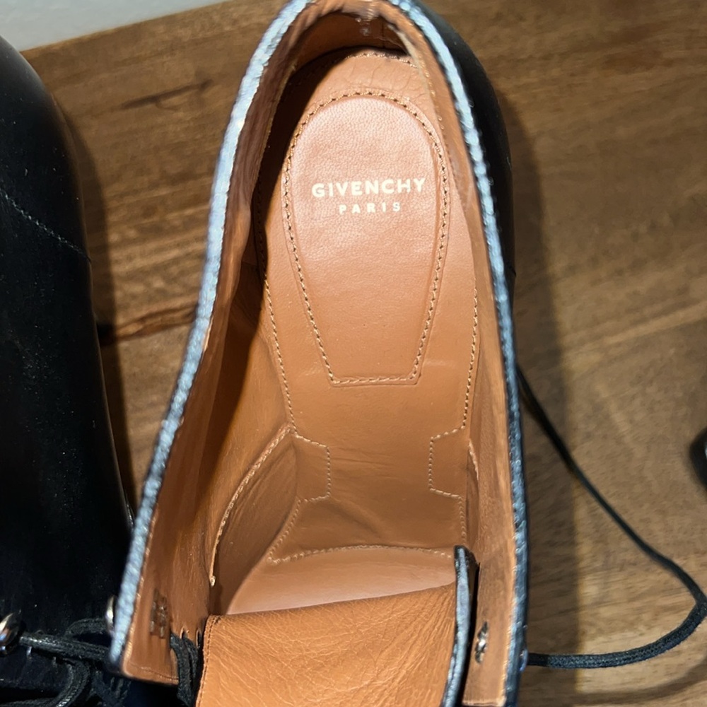 Authentic Givenchy Black Leather Laced Booties - image 3